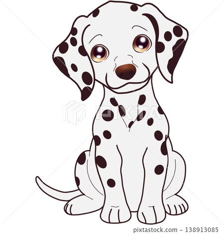 dalmatian puppy with tiny black spots 138913085