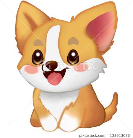 A happy corgi puppy in cute 138913086