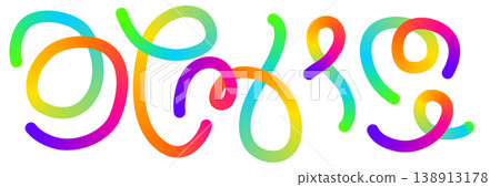 Gradient Line Shapes with abstract wave pattern and smooth rainbow spiral flow in modern style. Vector illustration for poster backgrounds, music art design and futuristic graphic designer projects Gradient Line Shapes with abstract wave pattern and smooth rainbow spiral flow in modern style. Vector illustration for poster backgrounds, music art design and futuristic graphic designer projects 138913178