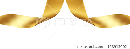 Golden wave corner shape for element with one gold wave curve ribbon. 138913602