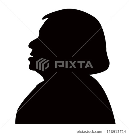 a woman head silhouette vector a woman head silhouette vector 138913714