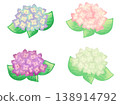 Illustration of hydrangea in watercolor style 138914792