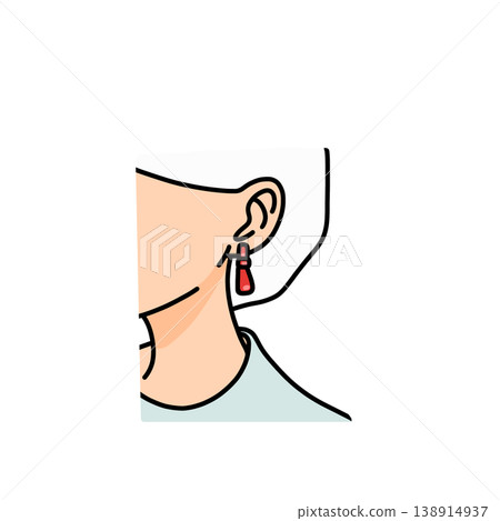 Appearance rules to avoid while cooking: Illustrations illustrating hygiene practices including prohibiting accessories and nail polish. 138914937