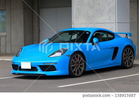 Image of a blue German-made sports car 138915087
