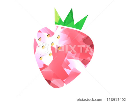 一顆如寶石般閃耀的草莓插圖 138915402