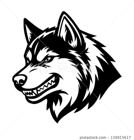 Dog Face Illustration Character Vector Logo Template 138915617