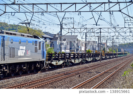 東海道本線,大磯至二宮,JR貨運,EF210-159(吹田)+日本鋼鐵千木,18B,18節車廂 東海道本線,大磯至二宮,JR貨運,EF210-159(吹田)+日本鋼鐵千木,18B,18節車廂 138915661