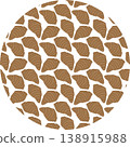 Circle background made of Hand drawn Croissants International Croissant Day Minimalistic flat design. Isolated Vector illustration Price list or Menu Card Fond Print Materials, leaflets, digital paper 138915988
