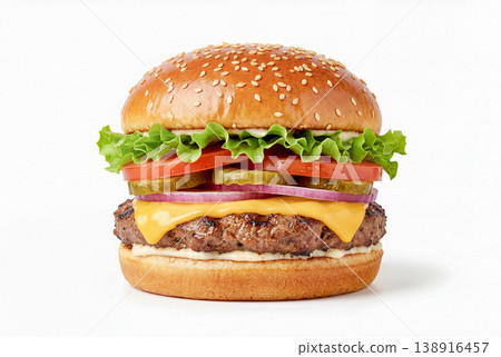 Delicious hamburger Delicious hamburger 138916457