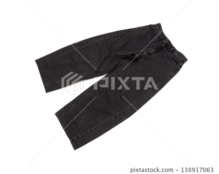 Black wide-leg denim pants Black wide-leg denim pants 138917063