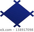 Blue lattice frame 138917098