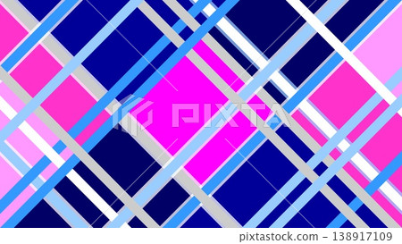 Geometric pattern, square, navy blue, pink 138917109
