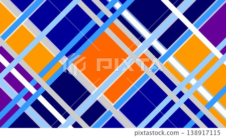 Geometric pattern, square, navy blue, orange, purple Geometric pattern, square, navy blue, orange, purple 138917115