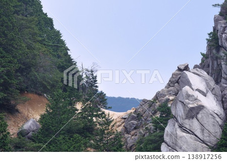 rocky cliff on the cliff 138917256