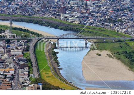 Nagara River flowing through Gife City 138917258