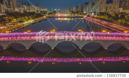 Feb 1 2026 Festive Night Lights Reflect Across Shing Mun River Sha Tin Feb 1 2026 Festive Night Lights Reflect Across Shing Mun River Sha Tin 138917730