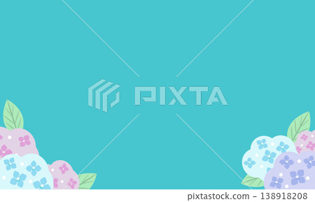 A simple hydrangea frame with gentle colors. A simple hydrangea frame with gentle colors. 138918208