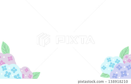 A simple hydrangea frame with gentle colors. A simple hydrangea frame with gentle colors. 138918210
