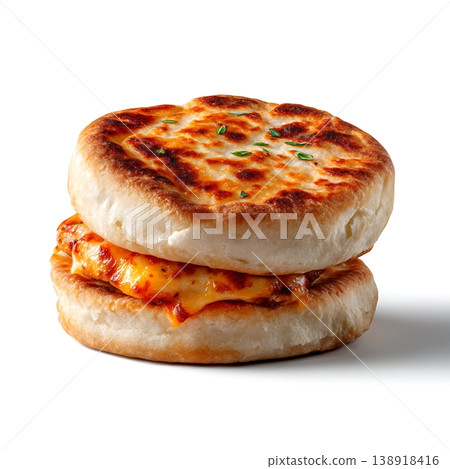 Delicious Biscuit Sandwich with Melted Cheese and Savory Filling for Breakfast or Snack Delicious Biscuit Sandwich with Melted Cheese and Savory Filling for Breakfast or Snack 138918416