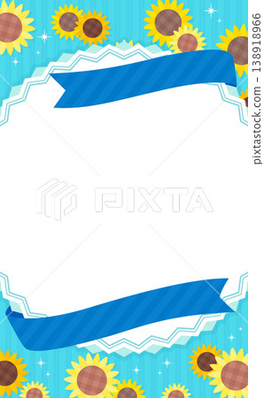 Father's Day template with sunflowers and a round frame - no text - vertical Father's Day template with sunflowers and a round frame - no text - vertical 138918966