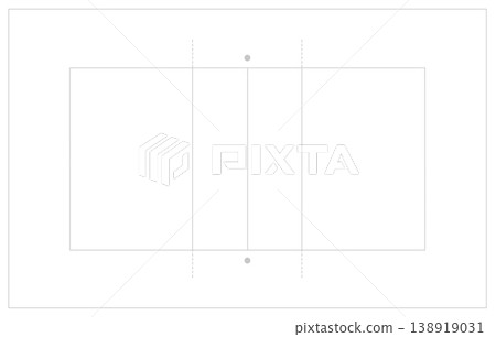 This is a volleyball court line illustration. This is a volleyball court line illustration. 138919031