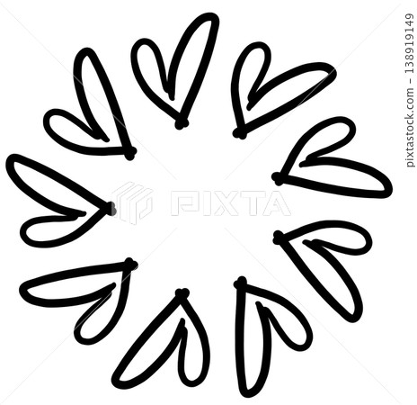 This is a heart hand-drawn illustration. 138919149