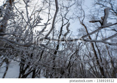 赤城山積雪覆蓋的登山路線及週邊地區 138919312