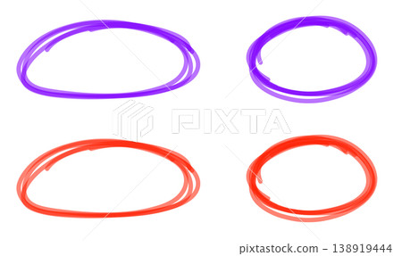 This is a hand-drawn illustration of an ellipse. This is a hand-drawn illustration of an ellipse. 138919444