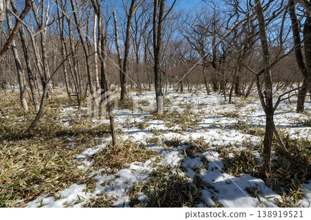 Snow-covered Mt. Akagi climbing routes and surrounding areas Snow-covered Mt. Akagi climbing routes and surrounding areas 138919521