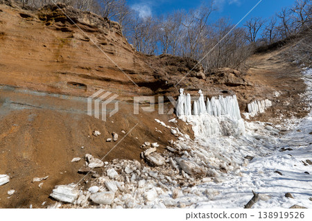 赤城山積雪覆蓋的登山路線及週邊地區 赤城山積雪覆蓋的登山路線及週邊地區 138919526