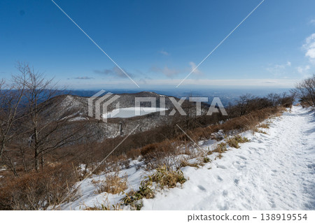 Snow-covered Mt. Akagi climbing routes and surrounding areas Snow-covered Mt. Akagi climbing routes and surrounding areas 138919554