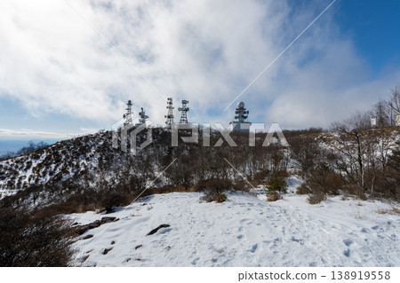 赤城山積雪覆蓋的登山路線及週邊地區 赤城山積雪覆蓋的登山路線及週邊地區 138919558