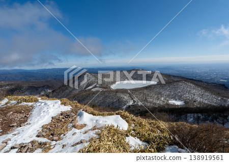赤城山積雪覆蓋的登山路線及週邊地區 138919561
