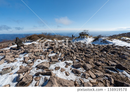赤城山積雪覆蓋的登山路線及週邊地區 赤城山積雪覆蓋的登山路線及週邊地區 138919578