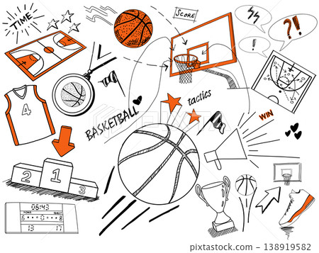 basketball, sketch, ball 138919582