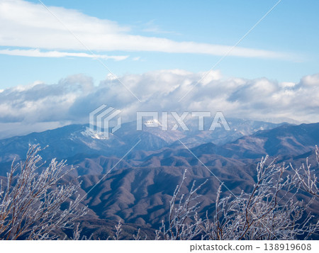 赤城山積雪覆蓋的登山路線及週邊地區 138919608