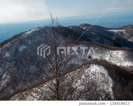 Snow-covered Mt. Akagi climbing routes and surrounding areas Snow-covered Mt. Akagi climbing routes and surrounding areas 138919617