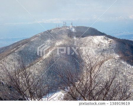 Snow-covered Mt. Akagi climbing routes and surrounding areas 138919619