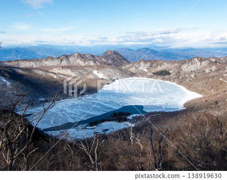 赤城山積雪覆蓋的登山路線及週邊地區 赤城山積雪覆蓋的登山路線及週邊地區 138919630