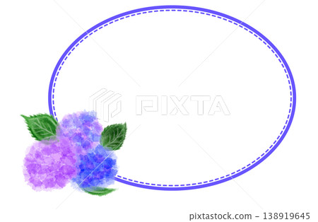 Hydrangea circular frame Hydrangea circular frame 138919645