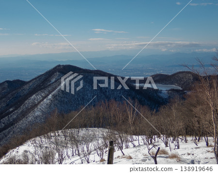Snow-covered Mt. Akagi climbing routes and surrounding areas Snow-covered Mt. Akagi climbing routes and surrounding areas 138919646
