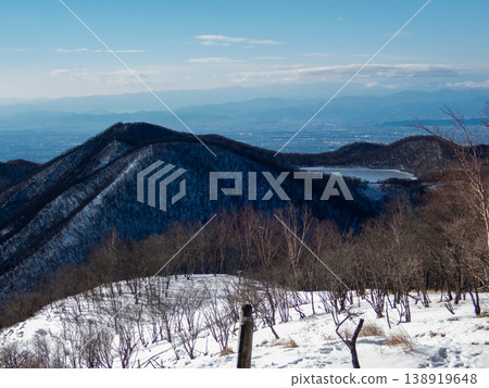 赤城山積雪覆蓋的登山路線及週邊地區 赤城山積雪覆蓋的登山路線及週邊地區 138919648