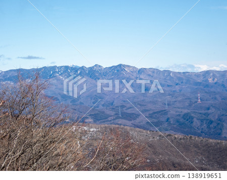 赤城山積雪覆蓋的登山路線及週邊地區 赤城山積雪覆蓋的登山路線及週邊地區 138919651