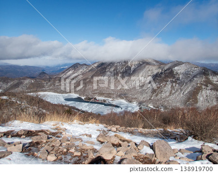 赤城山積雪覆蓋的登山路線及週邊地區 赤城山積雪覆蓋的登山路線及週邊地區 138919700