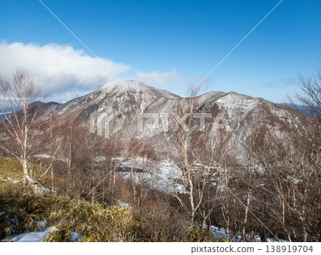 赤城山積雪覆蓋的登山路線及週邊地區 赤城山積雪覆蓋的登山路線及週邊地區 138919704