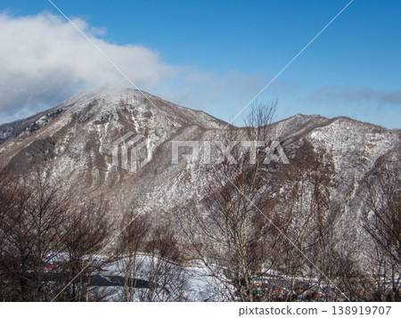 赤城山積雪覆蓋的登山路線及週邊地區 赤城山積雪覆蓋的登山路線及週邊地區 138919707