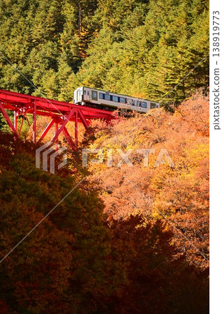 JR Kamaishi Line Onigazawa Bridge and KiHa 100 series diesel railcar 138919773