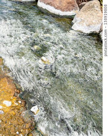 Geothermal Hot Spring Water Mineral Texture Background 138919808