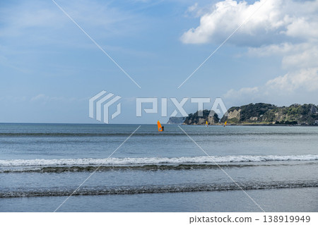 Scenery of Yuigahama Beach and Zaimokuza Beach in Kamakura City Scenery of Yuigahama Beach and Zaimokuza Beach in Kamakura City 138919949