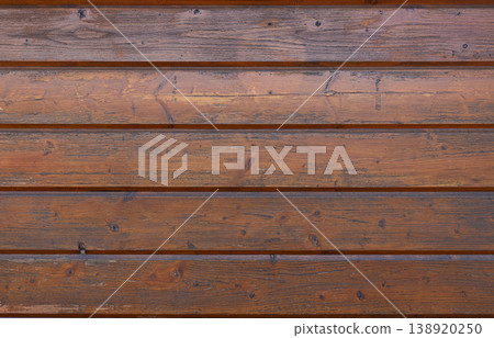 Warm horizontal rustic wooden plank wall texture with aged surface Warm horizontal rustic wooden plank wall texture with aged surface 138920250